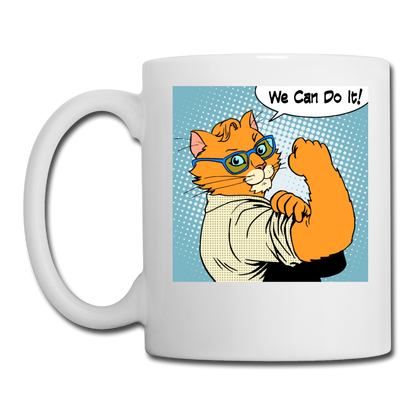 We Can Do It - Cat - Coffee/Tea Mug - white