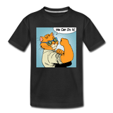 We Can Do It - Cat - Kids' Premium T-Shirt - black