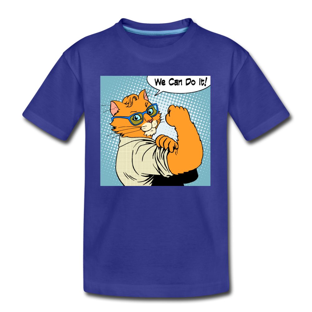 We Can Do It - Cat - Kids' Premium T-Shirt - royal blue