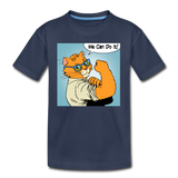 We Can Do It - Cat - Kids' Premium T-Shirt - navy