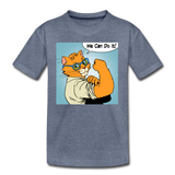 We Can Do It - Cat - Kids' Premium T-Shirt - heather blue