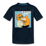 We Can Do It - Cat - Kids' Premium T-Shirt - deep navy