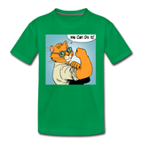 We Can Do It - Cat - Kids' Premium T-Shirt - kelly green