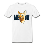 Cat Face - Meow - Men's Premium T-Shirt - white