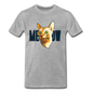 Cat Face - Meow - Men's Premium T-Shirt - heather gray