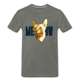 Cat Face - Meow - Men's Premium T-Shirt - asphalt gray