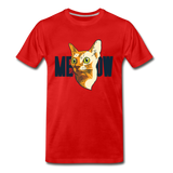 Cat Face - Meow - Men's Premium T-Shirt - red