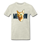 Cat Face - Meow - Men's Premium T-Shirt - heather oatmeal