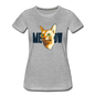 Cat Face - Meow - Women’s Premium T-Shirt - heather gray