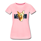 Cat Face - Meow - Women’s Premium T-Shirt - pink