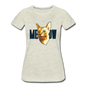 Cat Face - Meow - Women’s Premium T-Shirt - heather oatmeal