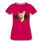 Cat Face - Meow - Women’s Premium T-Shirt - dark pink