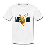 Cat Face - Meow - Kids' Premium T-Shirt - white
