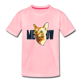 Cat Face - Meow - Kids' Premium T-Shirt - pink