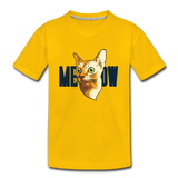Cat Face - Meow - Kids' Premium T-Shirt - sun yellow