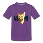 Cat Face - Meow - Kids' Premium T-Shirt - purple