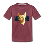 Cat Face - Meow - Kids' Premium T-Shirt - heather burgundy