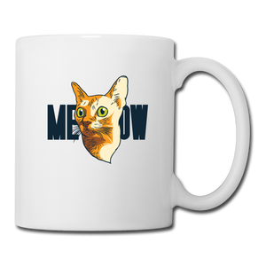 Cat Face - Meow - Coffee/Tea Mug - white