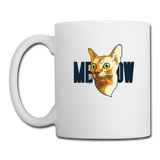 Cat Face - Meow - Coffee/Tea Mug - white