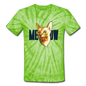 Cat Face - Meow - Unisex Tie Dye T-Shirt - spider lime green