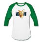 Cat Face - Meow - Baseball T-Shirt - white/kelly green