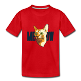 Cat Face - Meow - Toddler Premium T-Shirt - red