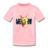 Cat Face - Meow - Toddler Premium T-Shirt - pink