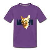 Cat Face - Meow - Toddler Premium T-Shirt - purple