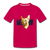 Cat Face - Meow - Toddler Premium T-Shirt - dark pink