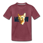 Cat Face - Meow - Toddler Premium T-Shirt - heather burgundy