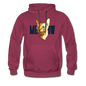 Cat Face - Meow - Men’s Premium Hoodie - burgundy