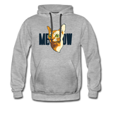 Cat Face - Meow - Men’s Premium Hoodie - heather gray