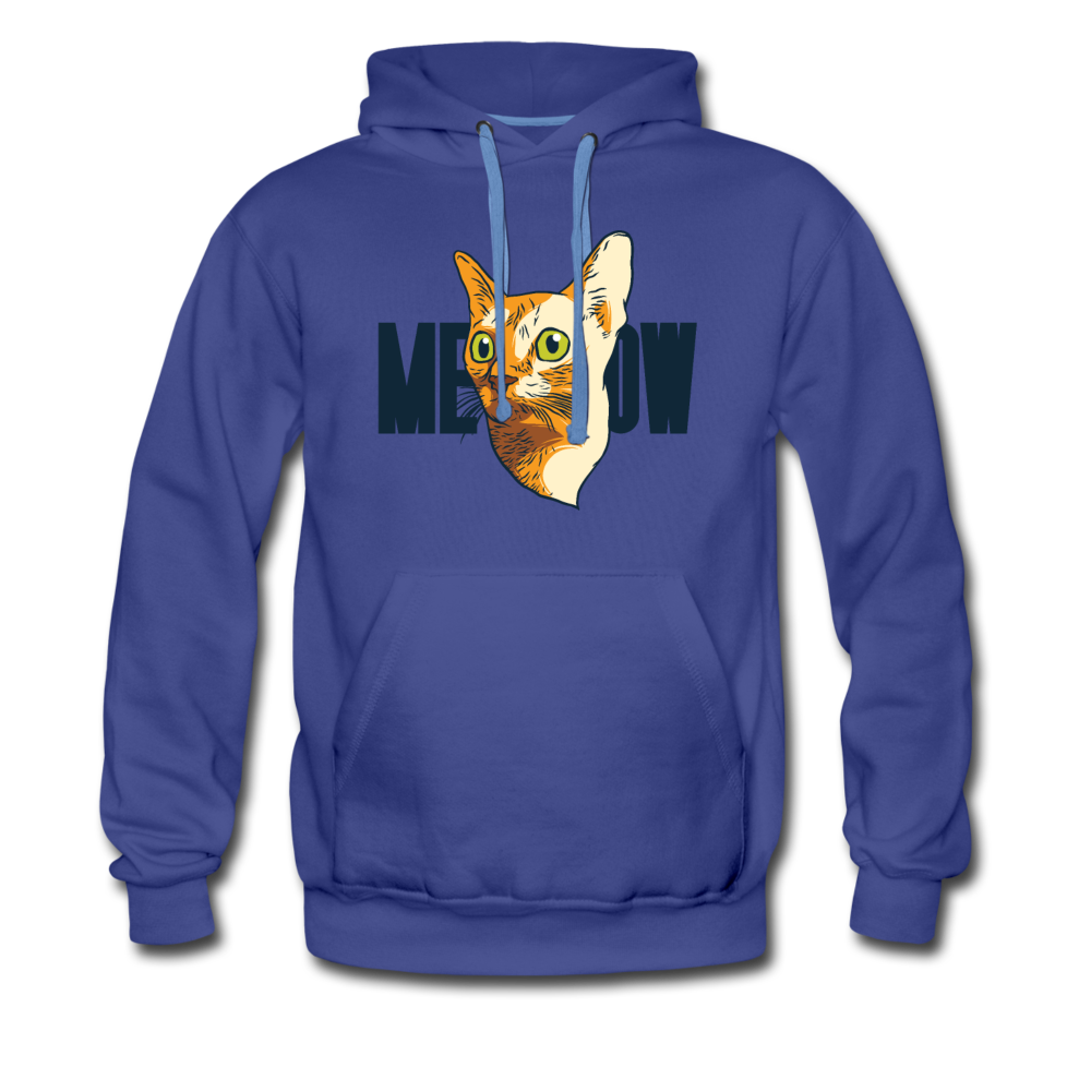 Cat Face - Meow - Men’s Premium Hoodie - royalblue