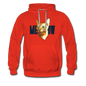 Cat Face - Meow - Men’s Premium Hoodie - red