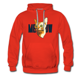 Cat Face - Meow - Men’s Premium Hoodie - red
