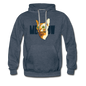 Cat Face - Meow - Men’s Premium Hoodie - heather denim