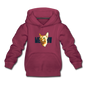 Cat Face - Meow - Kids‘ Premium Hoodie - burgundy