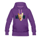 Cat Face - Meow - Women’s Premium Hoodie - purple