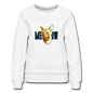 Cat Face - Meow - Women’s Premium Sweatshirt - white