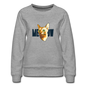 Cat Face - Meow - Women’s Premium Sweatshirt - heather gray