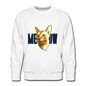 Cat Face - Meow - Men’s Premium Sweatshirt - white