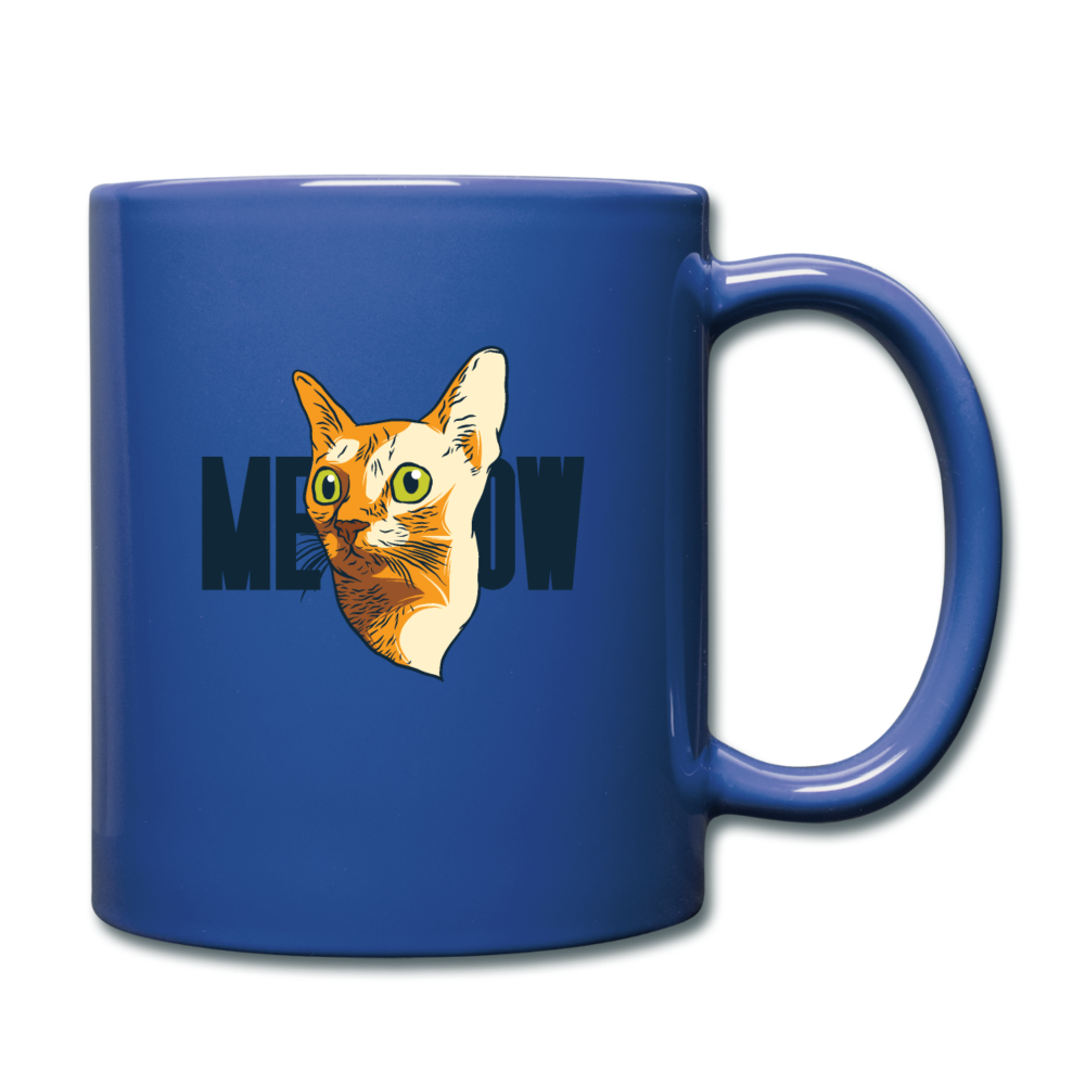 Cat Face - Meow - Full Color Mug - royal blue