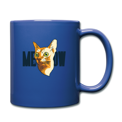 Cat Face - Meow - Full Color Mug - royal blue