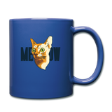 Cat Face - Meow - Full Color Mug - royal blue