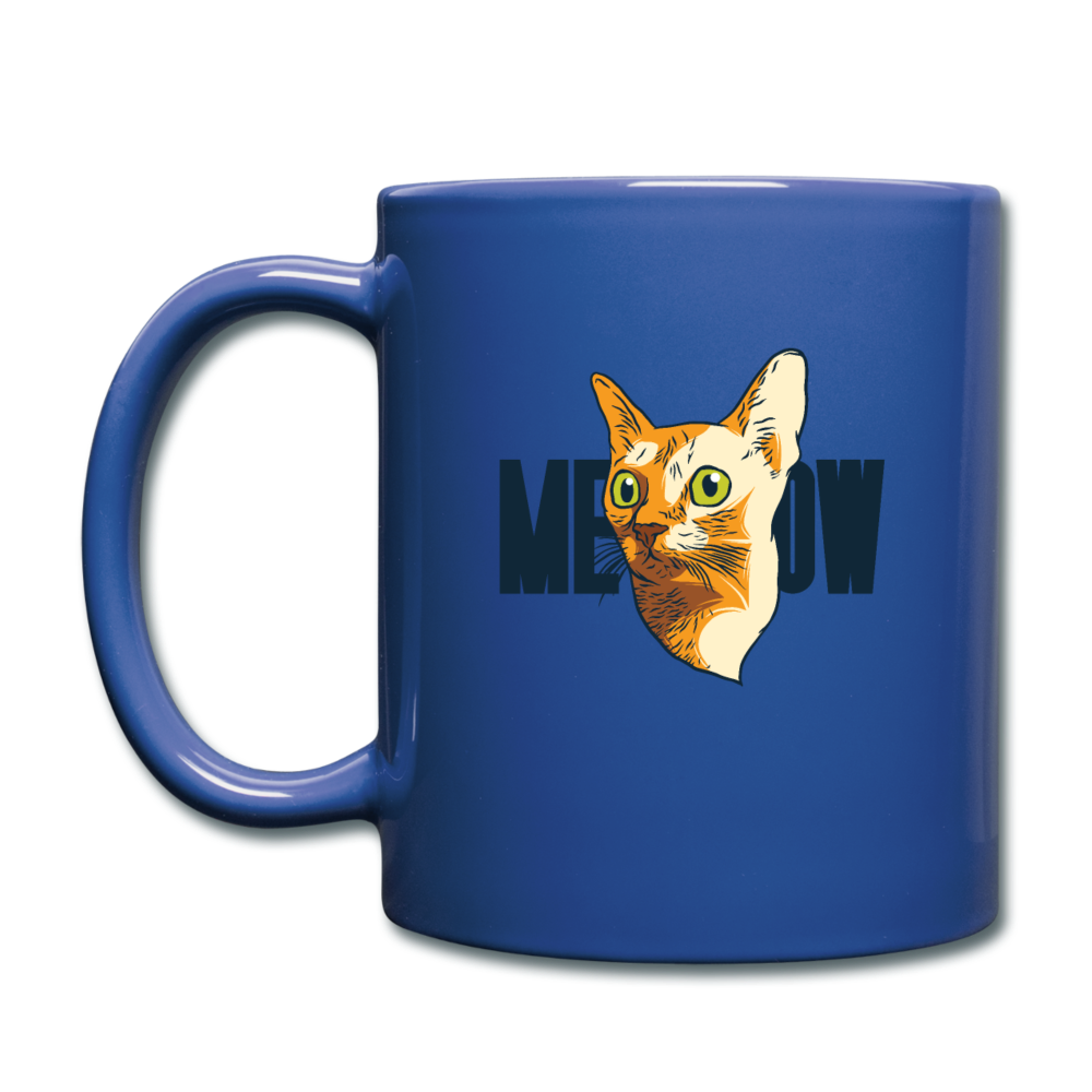 Cat Face - Meow - Full Color Mug - royal blue