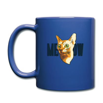 Cat Face - Meow - Full Color Mug - royal blue