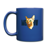 Cat Face - Meow - Full Color Mug - royal blue