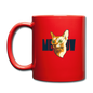 Cat Face - Meow - Full Color Mug - red