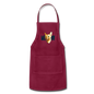 Cat Face - Meow - Adjustable Apron - burgundy