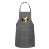 Cat Face - Meow - Adjustable Apron - charcoal